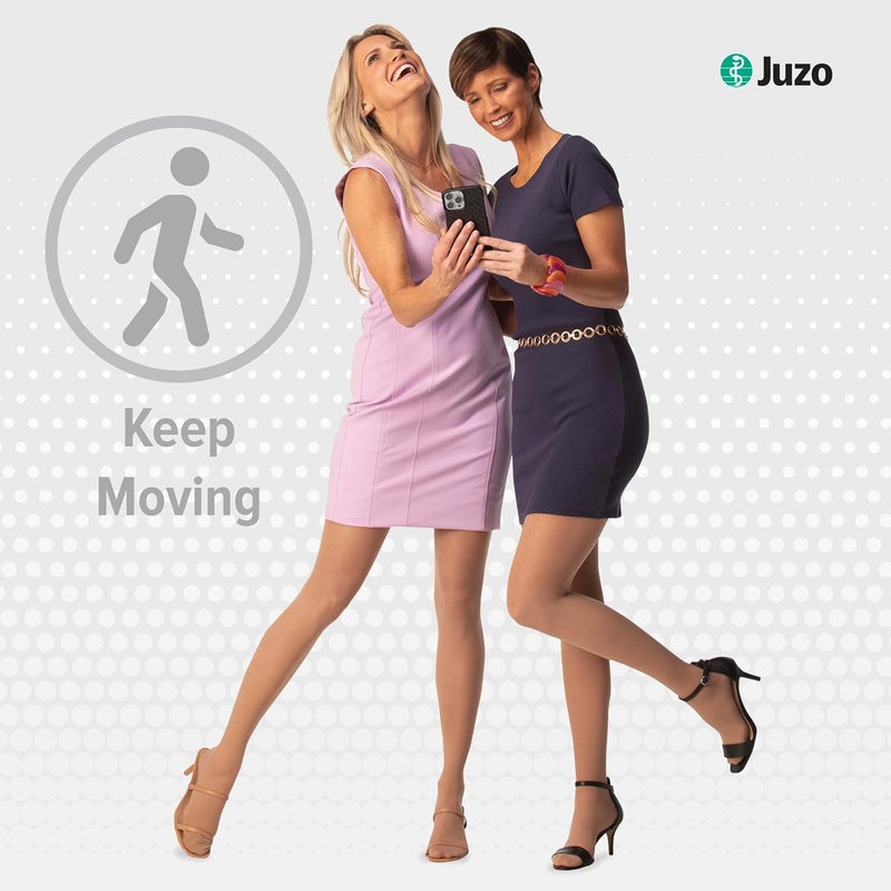 Juzo Basic 4411ag 15-20mmHg Thigh-High Open Toe Compression Stocking in Beige - Image 3